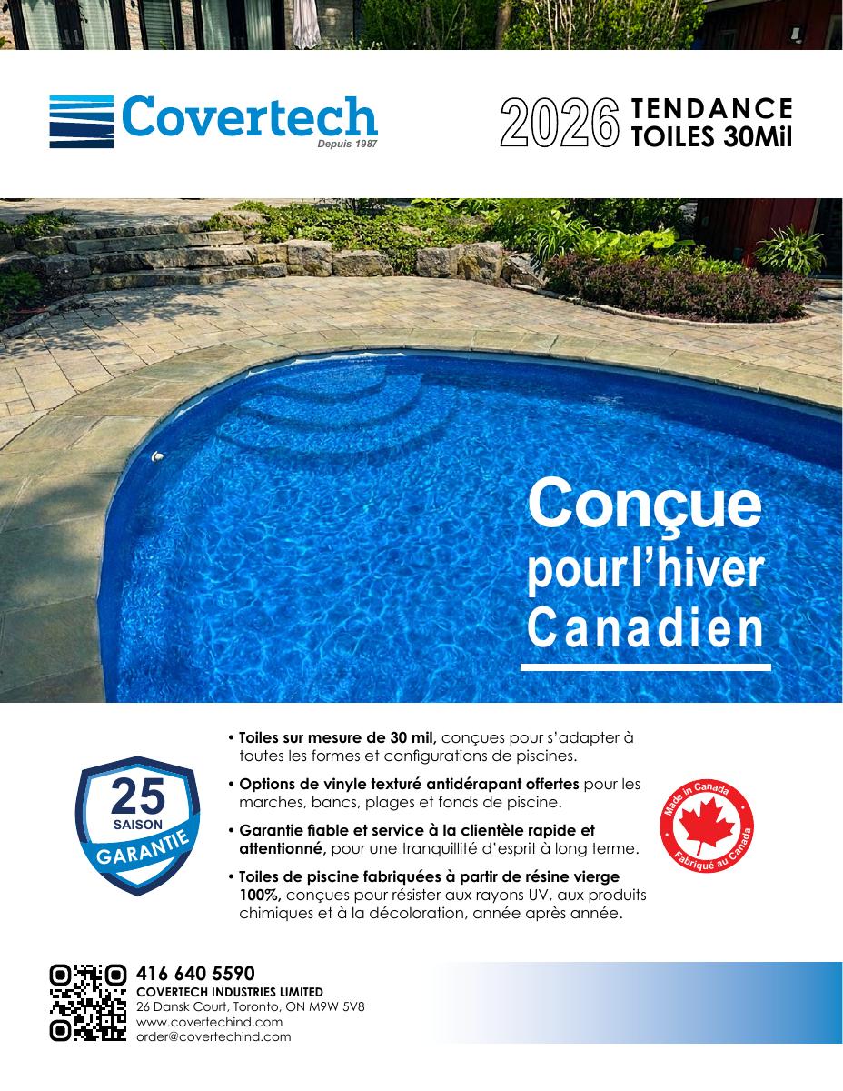 Catalogue toiles piscine Covertech 2026